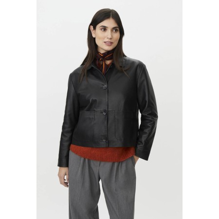 Masai Clothing Jolissa Black Leather Jacket - Black