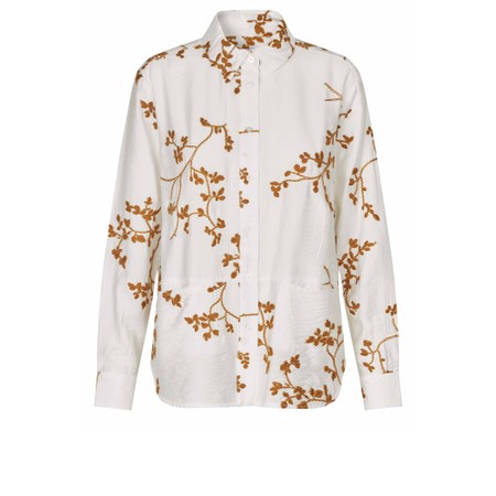 Masai Clothing Inanne Embroidered Shirt - Off-White