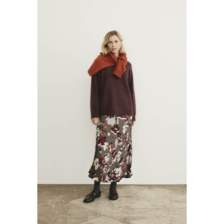 Masai Clothing Solviera Maxi Fig Print Skirt - Purple