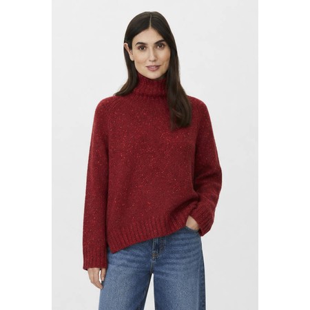 Masai Clothing Fenoria Tibetan Red Knit Crofter Top - Red