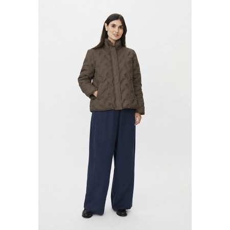 Masai Clothing Tuva Slate Brown Down Coat - Brown