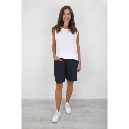 Amazing Woman Orla Navy Linen Shorts - Blue