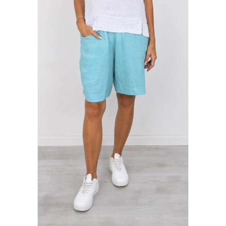 Amazing Woman Orla Turquoise Linen Shorts - Turquoise