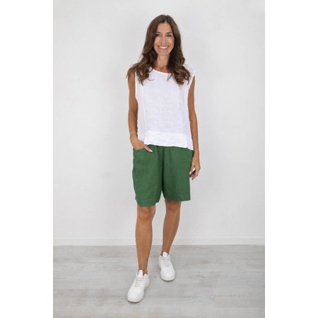 Amazing Woman Orla Linen Verde Shorts - Green