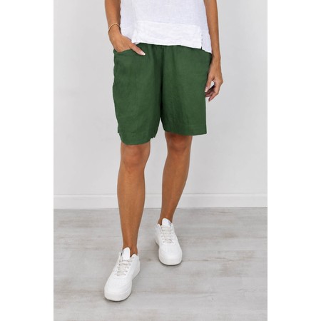 Amazing Woman Orla Linen Verde Shorts - Green