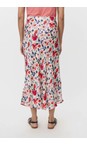 Masai Clothing Poinsettia Solviera Print Satin Skirt  