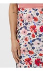 Masai Clothing Poinsettia Solviera Print Satin Skirt  