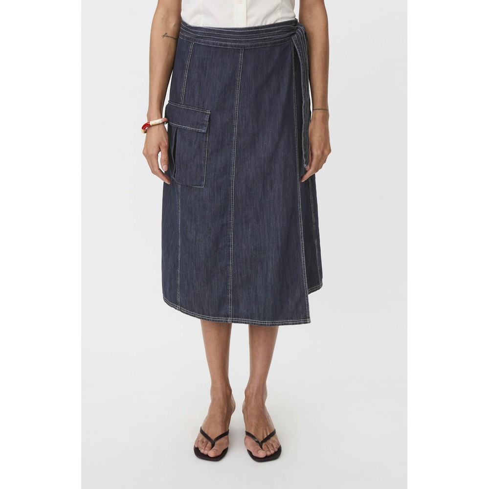 Masai Clothing Sanchiana Denim Skirt Dark Denim