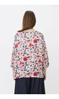 Masai Clothing Poinsettia Becca Poinsettia Print Satin Top  