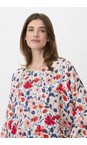 Masai Clothing Poinsettia Becca Poinsettia Print Satin Top  