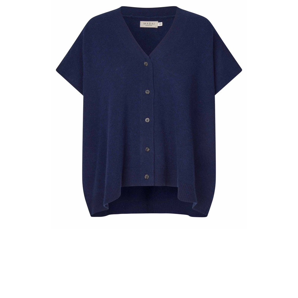 Masai Clothing Lucanna Medieval Blue Knit Cardigan Medieval Blue