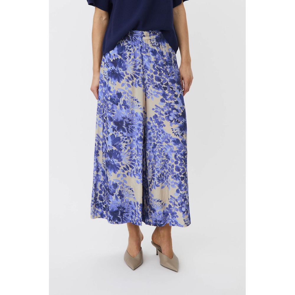 Masai Clothing Parienne Medieval Blue Print Trouser Medieval Blue