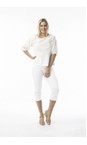 Orientique White  White Bangalene Capri Trouser  