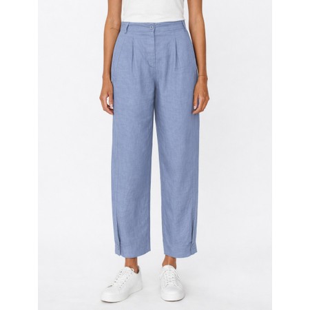 Masai Clothing MaPunna Stonewash Linen Trouser - Blue