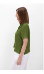 Amazing Woman Asparagus Marilyn Asparagus Boxy Linen Shirt  