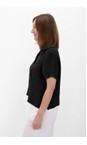 Amazing Woman Black  Marilyn Black Boxy Linen Shirt  