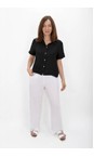 Amazing Woman Black  Marilyn Black Boxy Linen Shirt  
