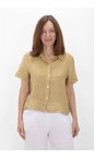 Amazing Woman Camello Marilyn Camello Boxy Linen Shirt  