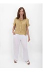 Amazing Woman Camello Marilyn Camello Boxy Linen Shirt  