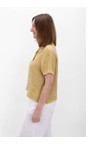 Amazing Woman Camello Marilyn Camello Boxy Linen Shirt  