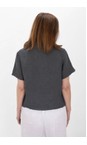 Amazing Woman Charcoal Marilyn Charcoal Boxy Linen Shirt  