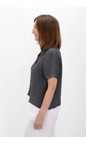 Amazing Woman Charcoal Marilyn Charcoal Boxy Linen Shirt  