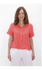 Amazing Woman Coral Marilyn Coral Boxy Linen Shirt  
