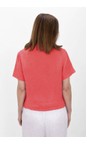 Amazing Woman Coral Marilyn Coral Boxy Linen Shirt  