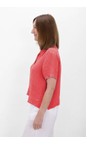 Amazing Woman Coral Marilyn Coral Boxy Linen Shirt  