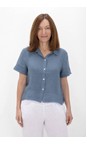 Amazing Woman Denim Blue Marilyn Denim Blue Boxy Linen Shirt  
