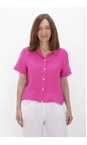 Amazing Woman Fuchsia Marilyn Fuchsia Boxy Linen Shirt  