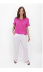 Amazing Woman Fuchsia Marilyn Fuchsia Boxy Linen Shirt  