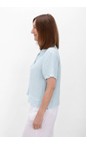 Amazing Woman Ice Blue Marilyn Ice Blue Boxy Linen Shirt  