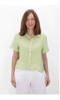 Amazing Woman Leek Marilyn Leek Boxy Linen Shirt  