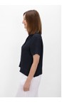 Amazing Woman Navy Marilyn Navy Boxy Linen Shirt  