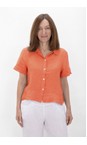 Amazing Woman Papaya Marilyn Papaya Boxy Linen Shirt  
