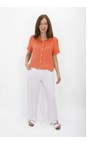 Amazing Woman Papaya Marilyn Papaya Boxy Linen Shirt  