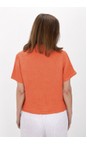Amazing Woman Papaya Marilyn Papaya Boxy Linen Shirt  