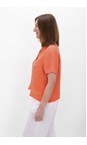 Amazing Woman Papaya Marilyn Papaya Boxy Linen Shirt  