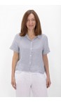 Amazing Woman Pearl Marilyn Pearl Boxy Linen Shirt  