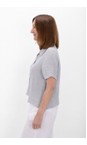 Amazing Woman Pearl Marilyn Pearl Boxy Linen Shirt  