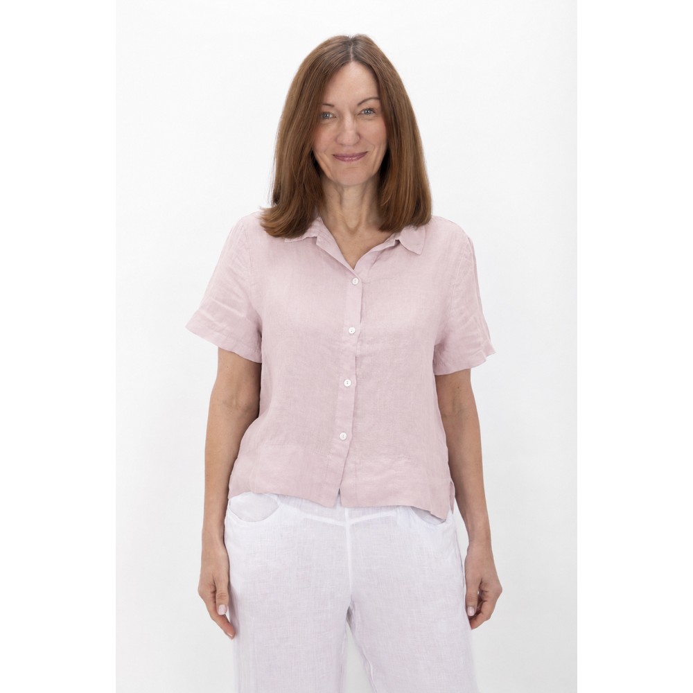 Amazing Woman Marilyn Rose Boxy Linen Shirt Rose