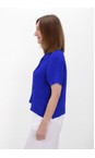 Amazing Woman Royal Blue Marilyn Royal Blue Boxy Linen Shirt  