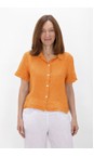 Amazing Woman Sun Orange Marilyn Sun Orange Boxy Linen Shirt  