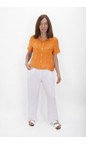Amazing Woman Sun Orange Marilyn Sun Orange Boxy Linen Shirt  
