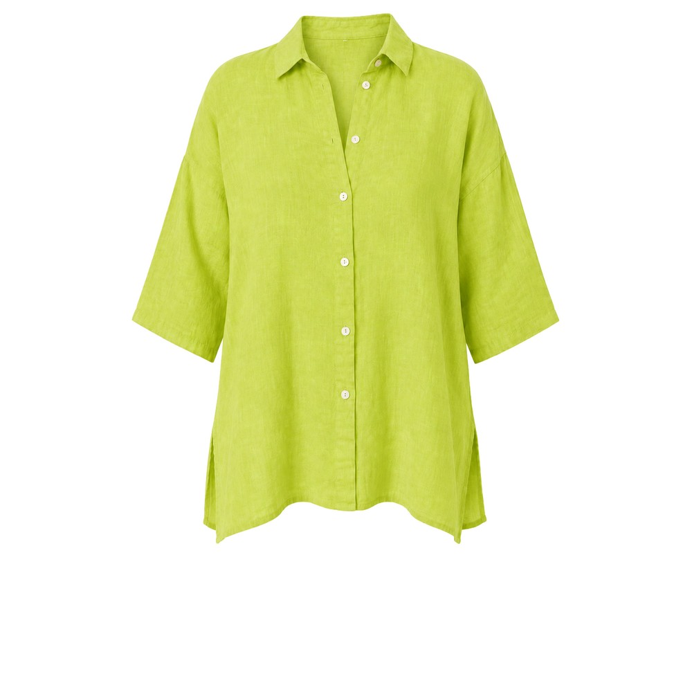 Amazing Woman Finty X Lime Oversized Linen Shirt Lime
