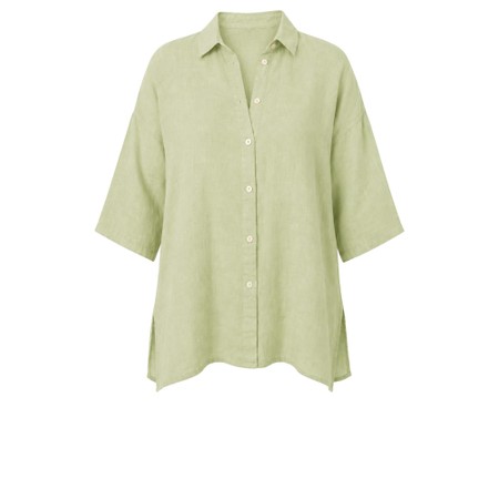 Amazing Woman Finty X Leek Oversized Linen Shirt - Green