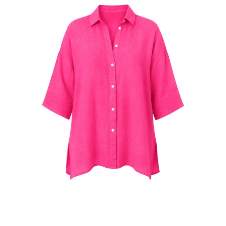 Amazing Woman Finty X Fuchsia Oversized Linen Shirt - Pink