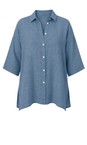 Amazing Woman Denim Finty X Denim Oversized Linen Shirt  