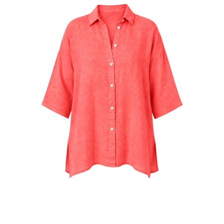 Amazing Woman Finty X Coral Oversized Linen Shirt - Orange